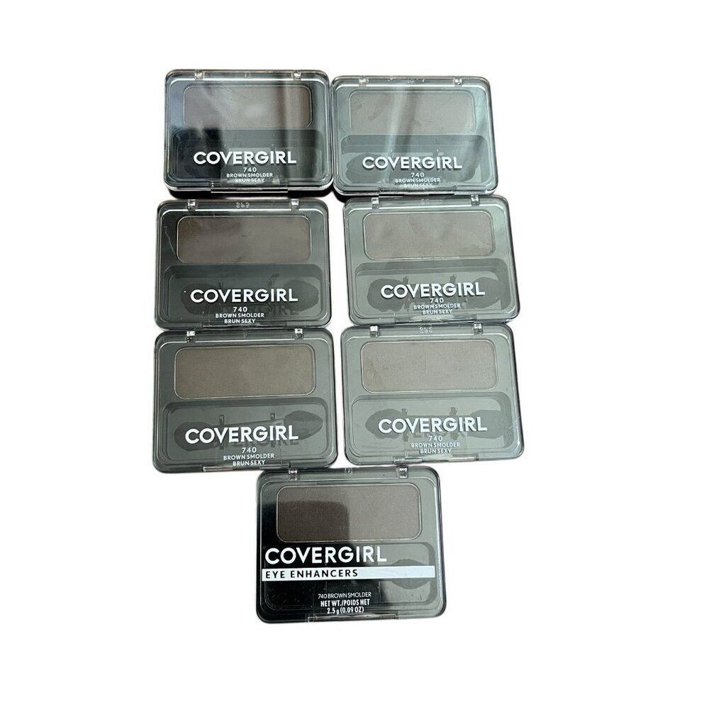 7X Covergirl Eye Enhancers Eye shadow BROWN SMOLDER #740  .09 oz New